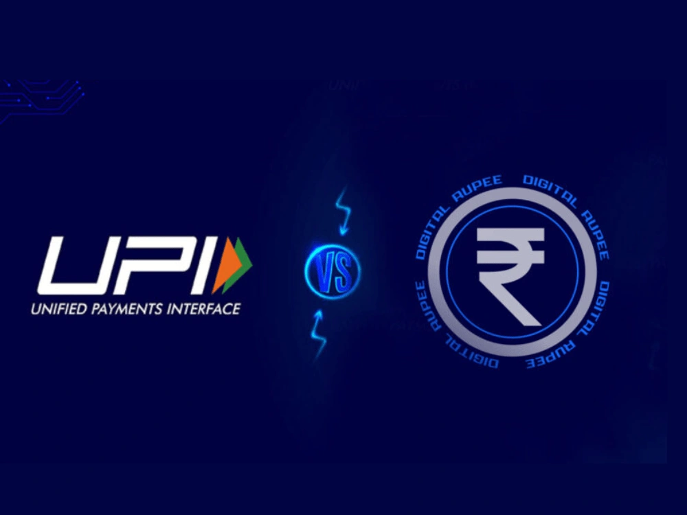 Different between digital rupee and UPI