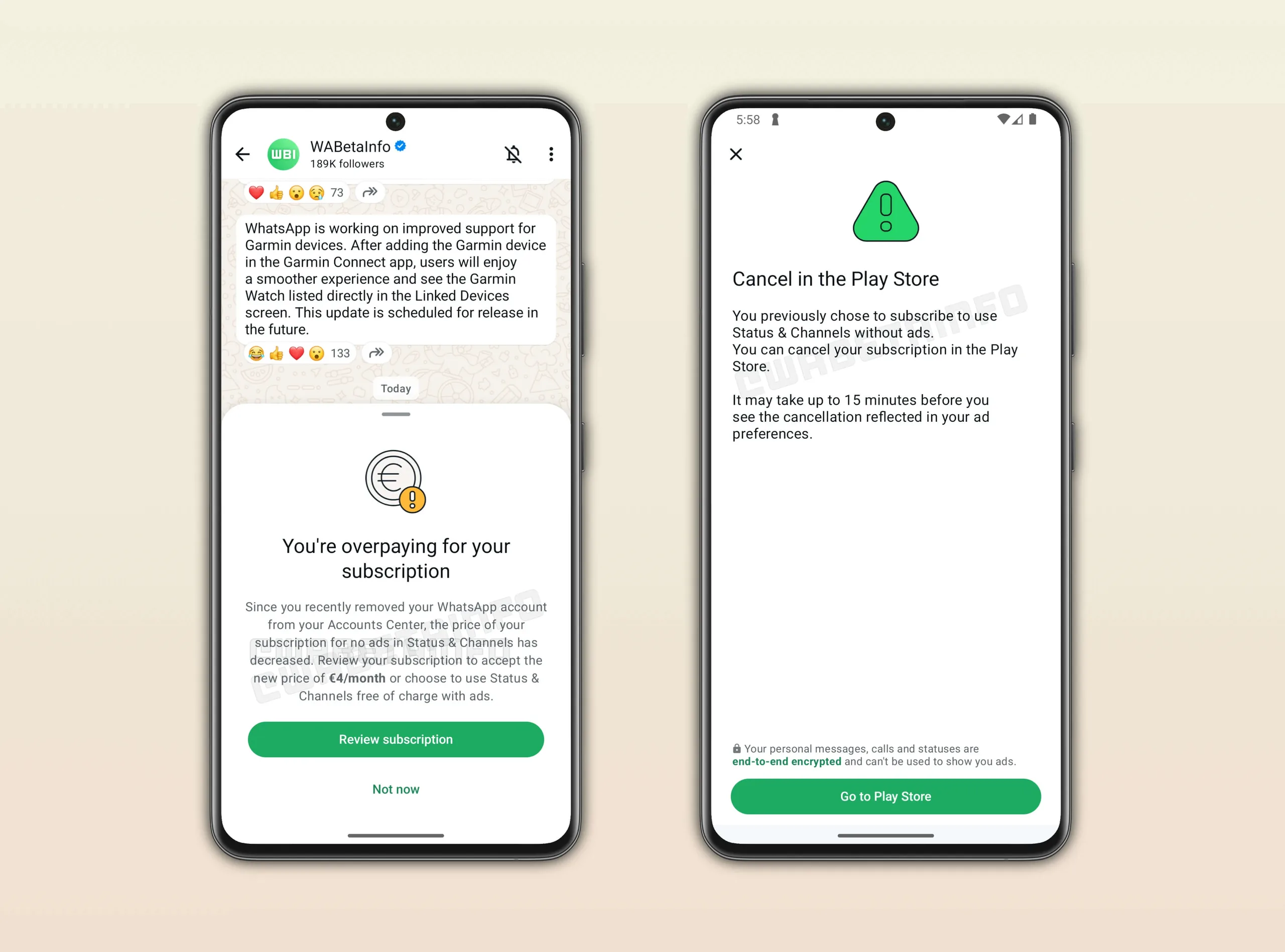 Whatsapp Subscription