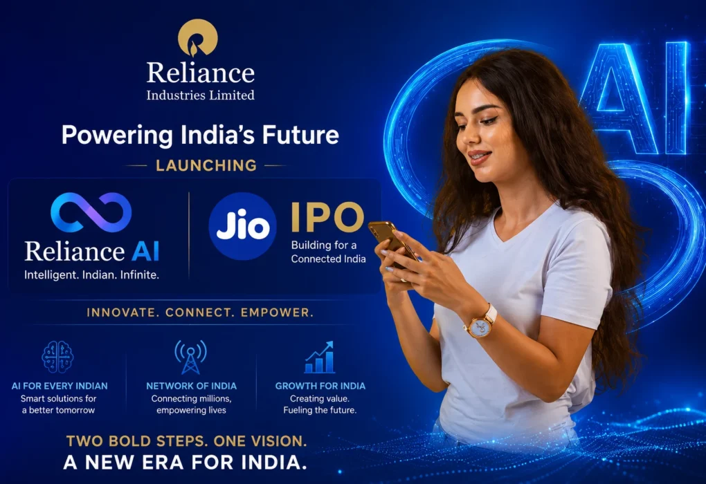Reliance AI Mukesh Ambani Unveils Jio IPO Sovereign AI and AI Voice Assistant