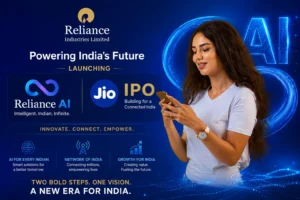 Reliance AI Mukesh Ambani Unveils Jio IPO Sovereign AI and AI Voice Assistant